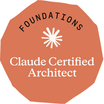 Credly badge: Claude Certified Architect, Foundations, issued by Anthropic